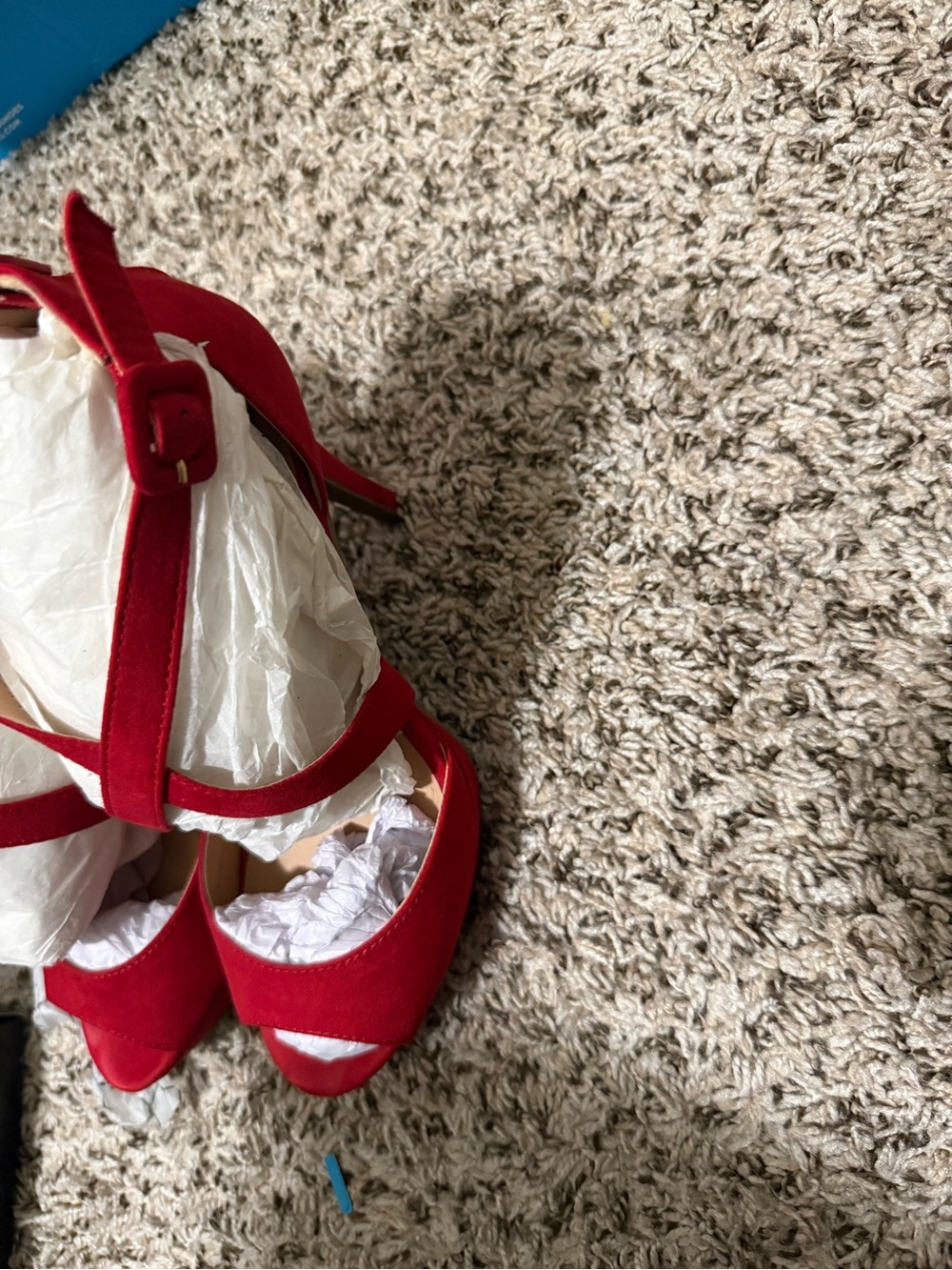 Material Girl Red Strappy High Heel Sandals